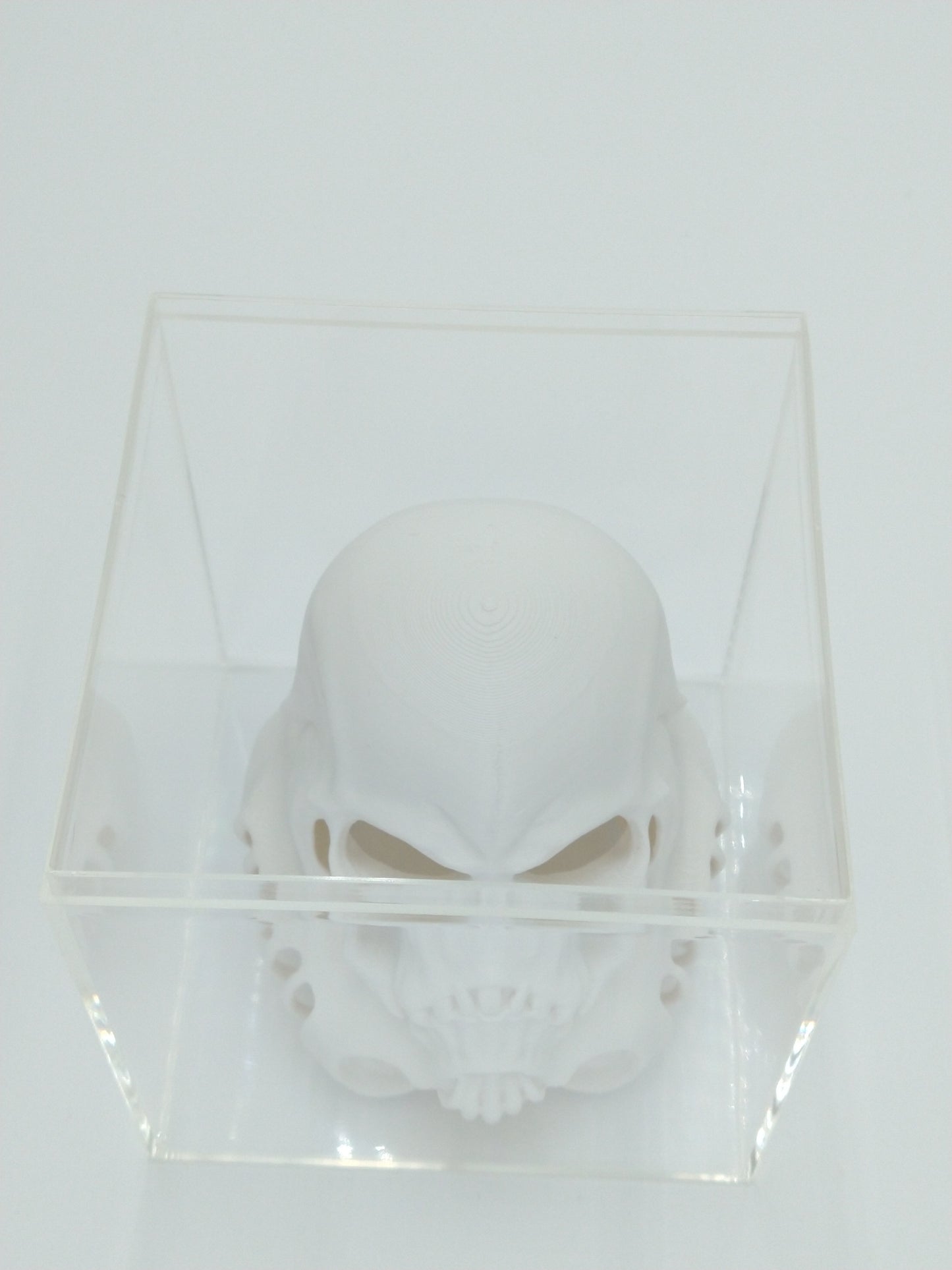 SKULLTROOPER Helmet Skull Miniature Collectible 3" W/Display case 3d printed