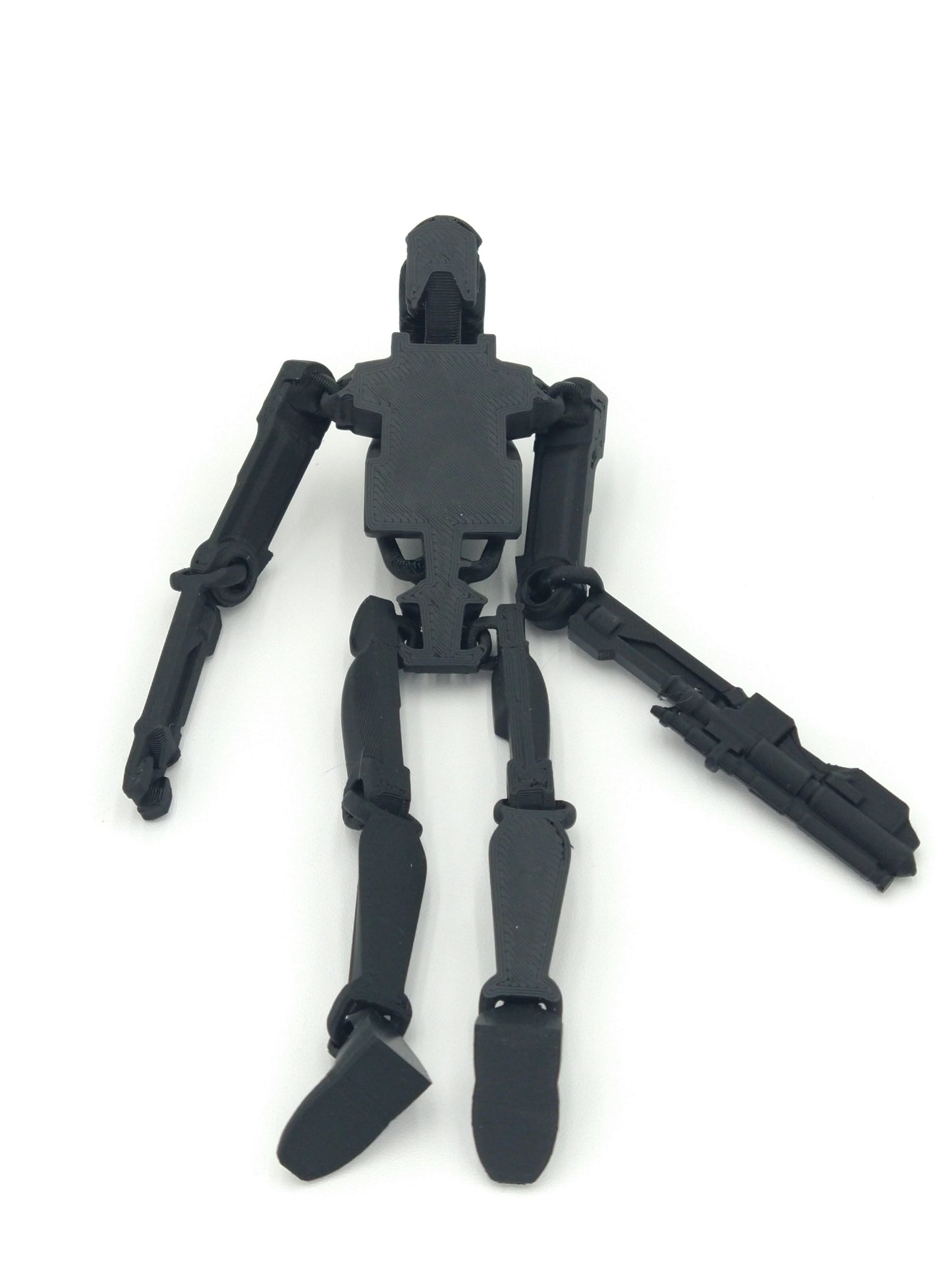 Battle Droid Figure Articulated Flexi Black 3D Printed Figure