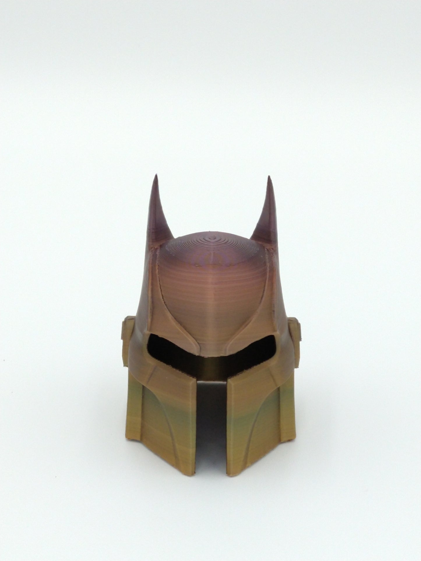 BATMANDO Helmet Miniature Collectible W/Display Case 3" Rainbow 3d Printed