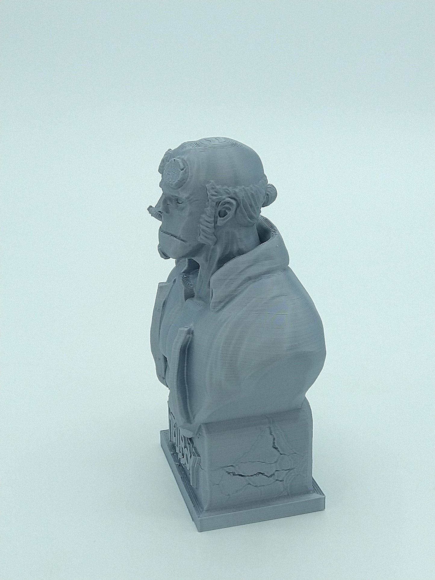 Hellboy Bust Statue Gray 5" 3D PRINTED