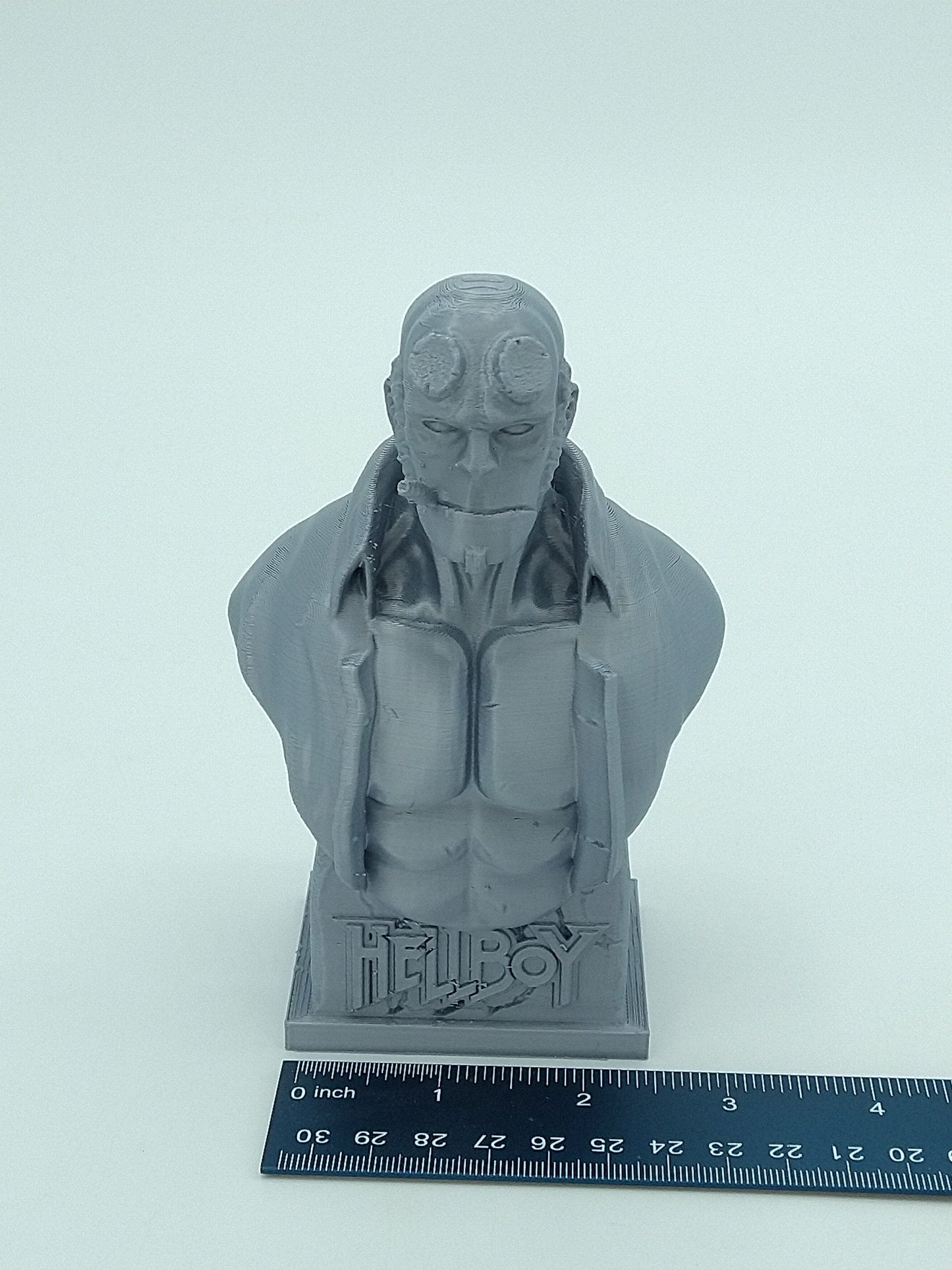 Hellboy Bust Statue Gray 5" 3D PRINTED