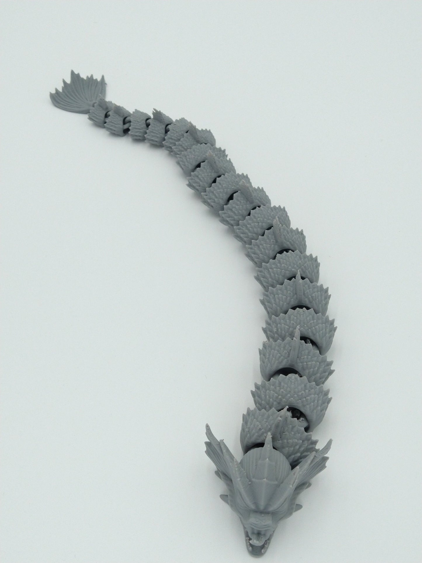 GYARADOS Pokemon Figure Articulated Flexi Grey 13" 3D PRINTED