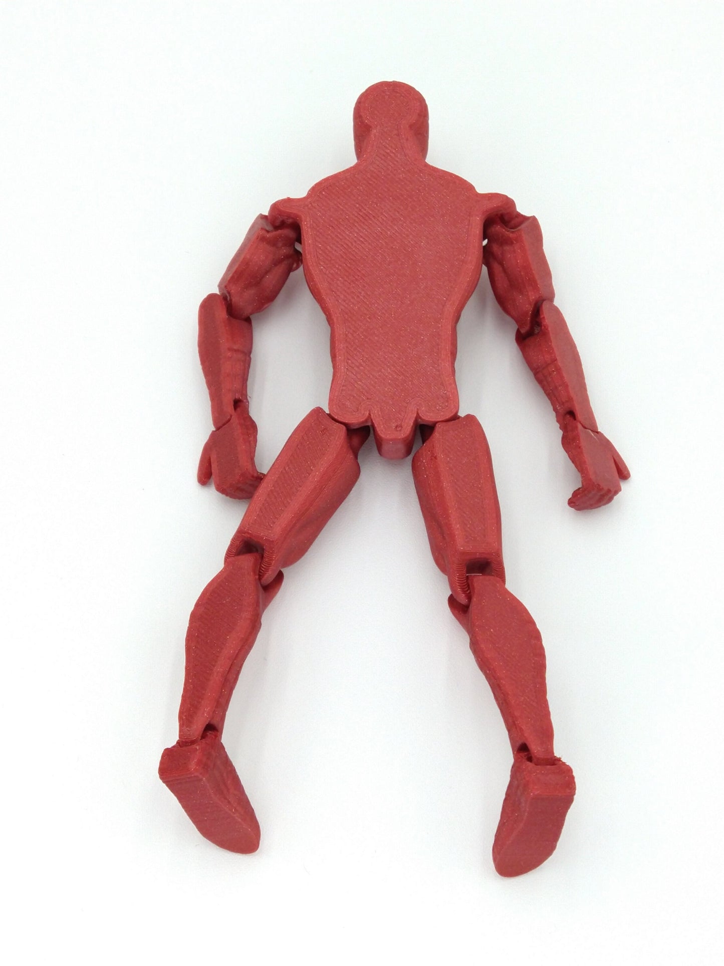 SPIDERMAN Figure Articulated Flexi Shiny Red 6" 3D Printed Figure