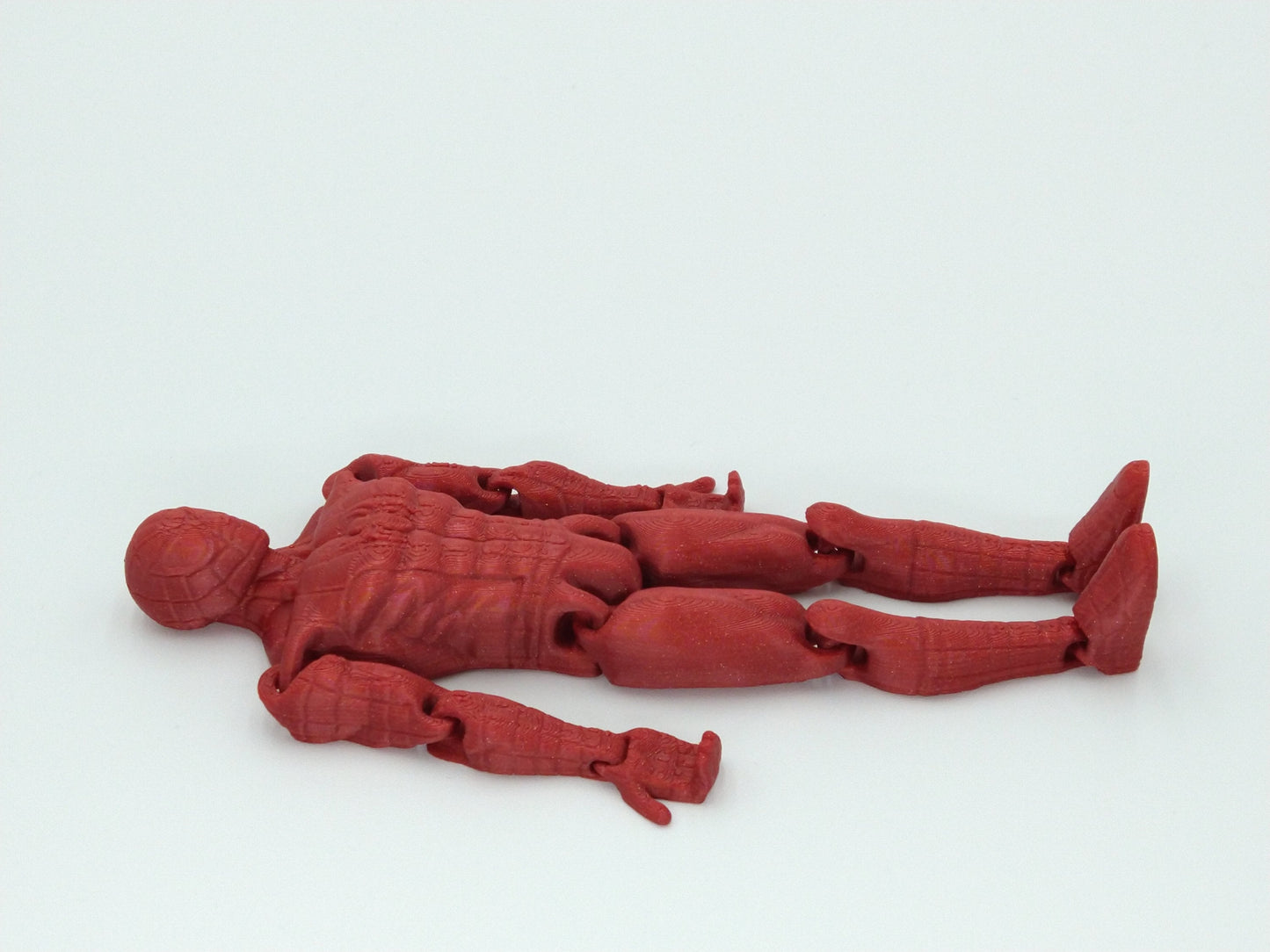 SPIDERMAN Figure Articulated Flexi Shiny Red 6" 3D Printed Figure