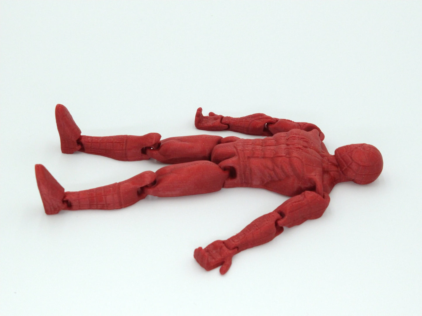 SPIDERMAN Figure Articulated Flexi Shiny Red 6" 3D Printed Figure