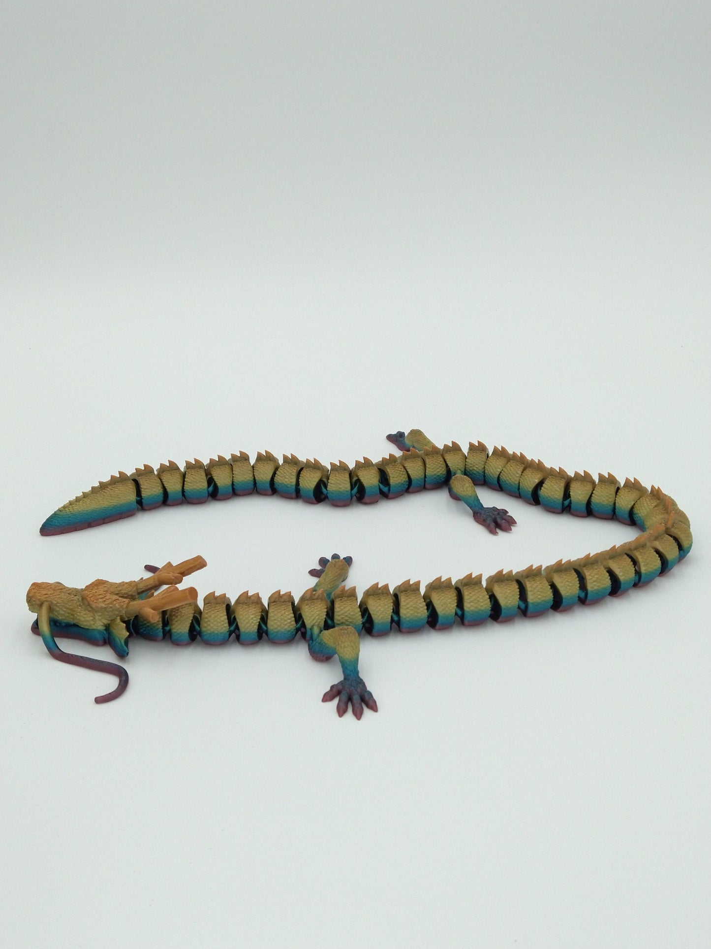 SHENRON DRAGON from DBZ Articulated Flexi Figure 3D Printed Metallic Rainbow 28"