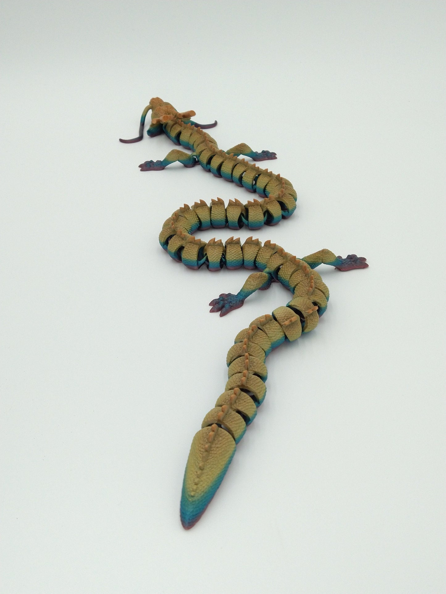 SHENRON DRAGON from DBZ Articulated Flexi Figure 3D Printed Metallic Rainbow 28"