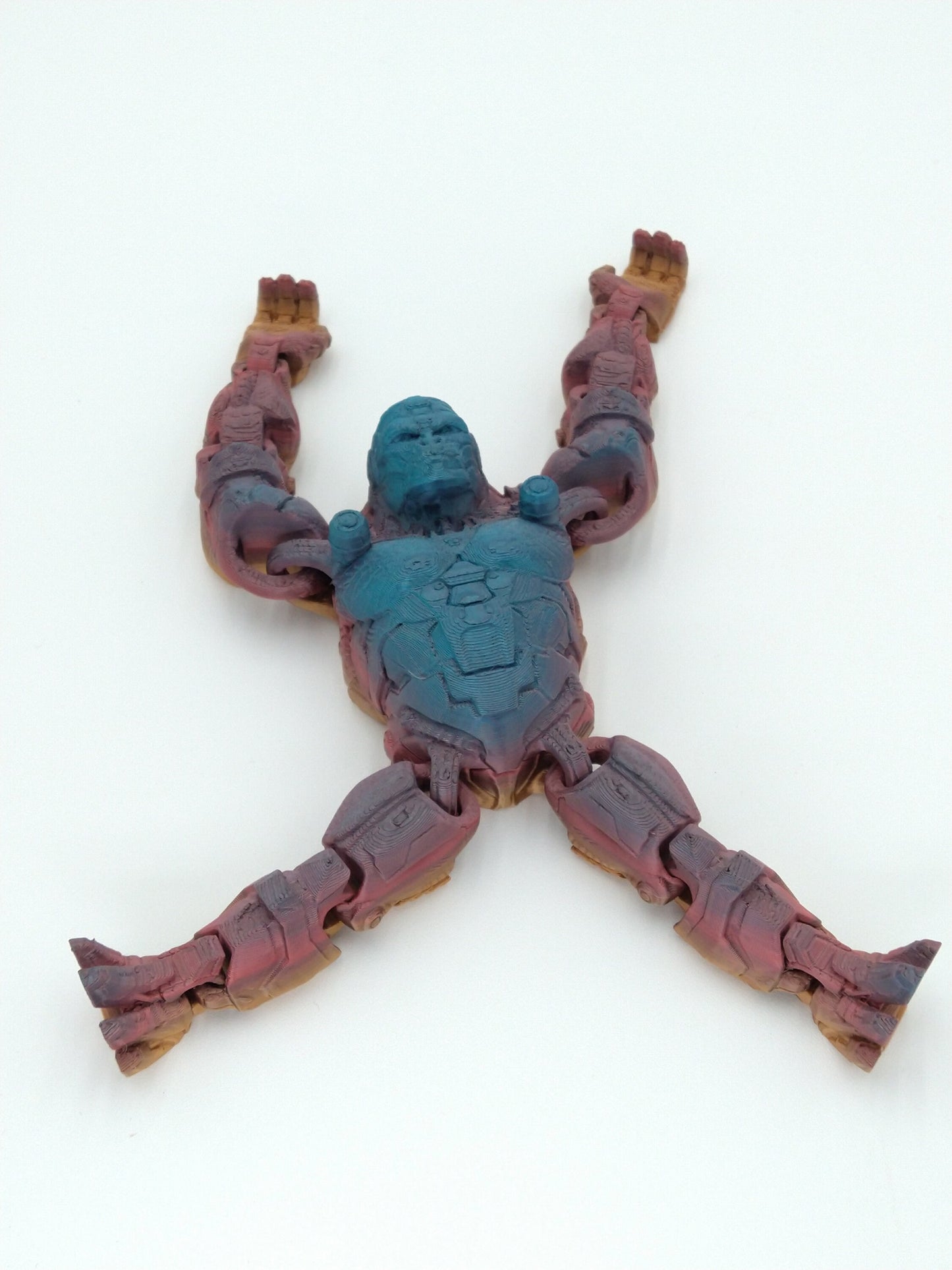 OPTIMUS PRIMAL Figure Articulated Flexi Metallic Rainbow 6" 3D Printed Figure