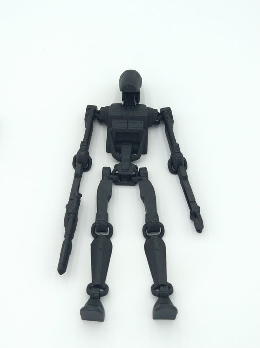 Battle Droid Figure Articulated Flexi Black 3D Printed Figure