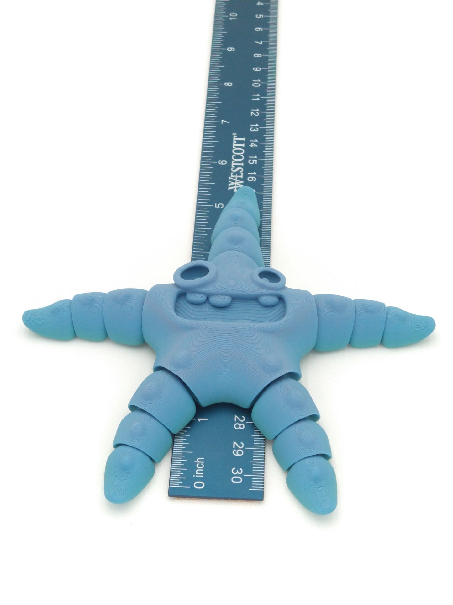 Goofy Starfish Flexi Articulated Figure Rainbow 5" 3D Printed Flexi Factory