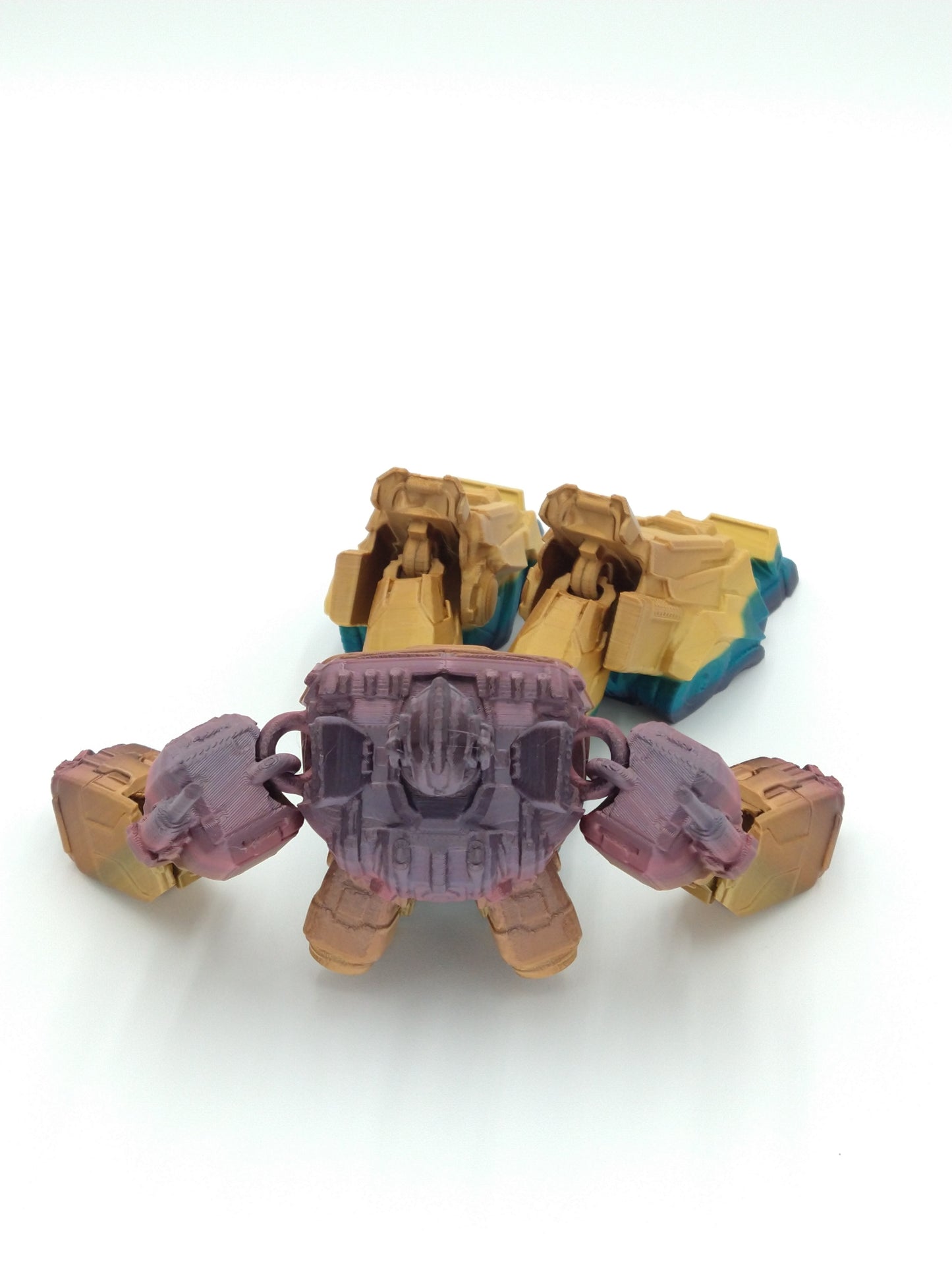 OPTIMUS PRIME Figure Articulated Flexi Metallic Rainbow 8" 3D Printed Figure