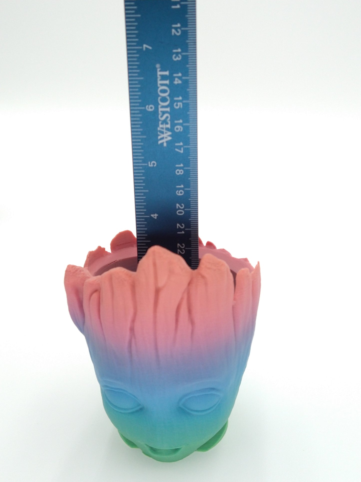 GROOT HEAD Planter Rainbow 4" 3D Printed