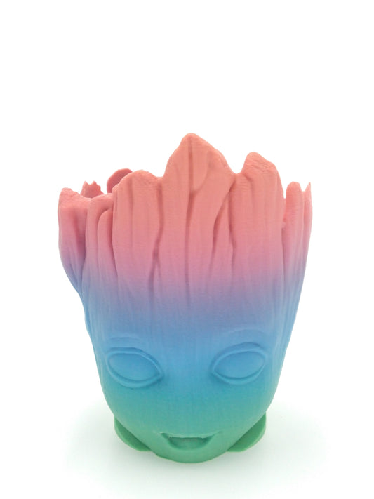 GROOT HEAD Planter Rainbow 4" 3D Printed