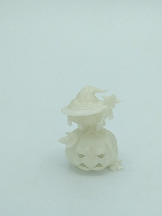 JIRACHI ON PUMPKIN Pokemon Figure 2.5" Glow In The Dark 3D Printed