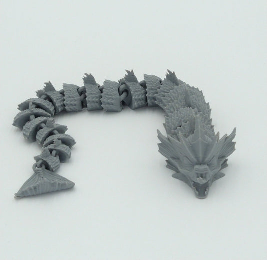 GYARADOS Pokemon Figure Articulated Flexi Grey 13" 3D PRINTED