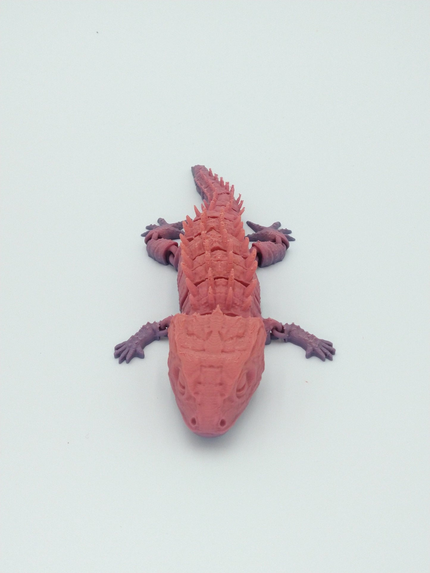 Articulated LIZARD 8" Rainbow Colors 3D Printed Figure