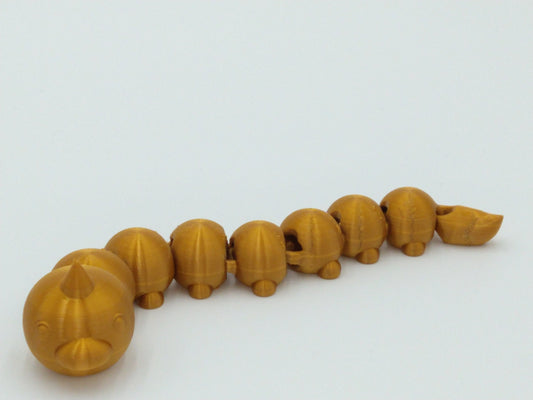 WEEDLE POKEMON Figure Articulated Flexi GOLD 9" 3D Printed Figure