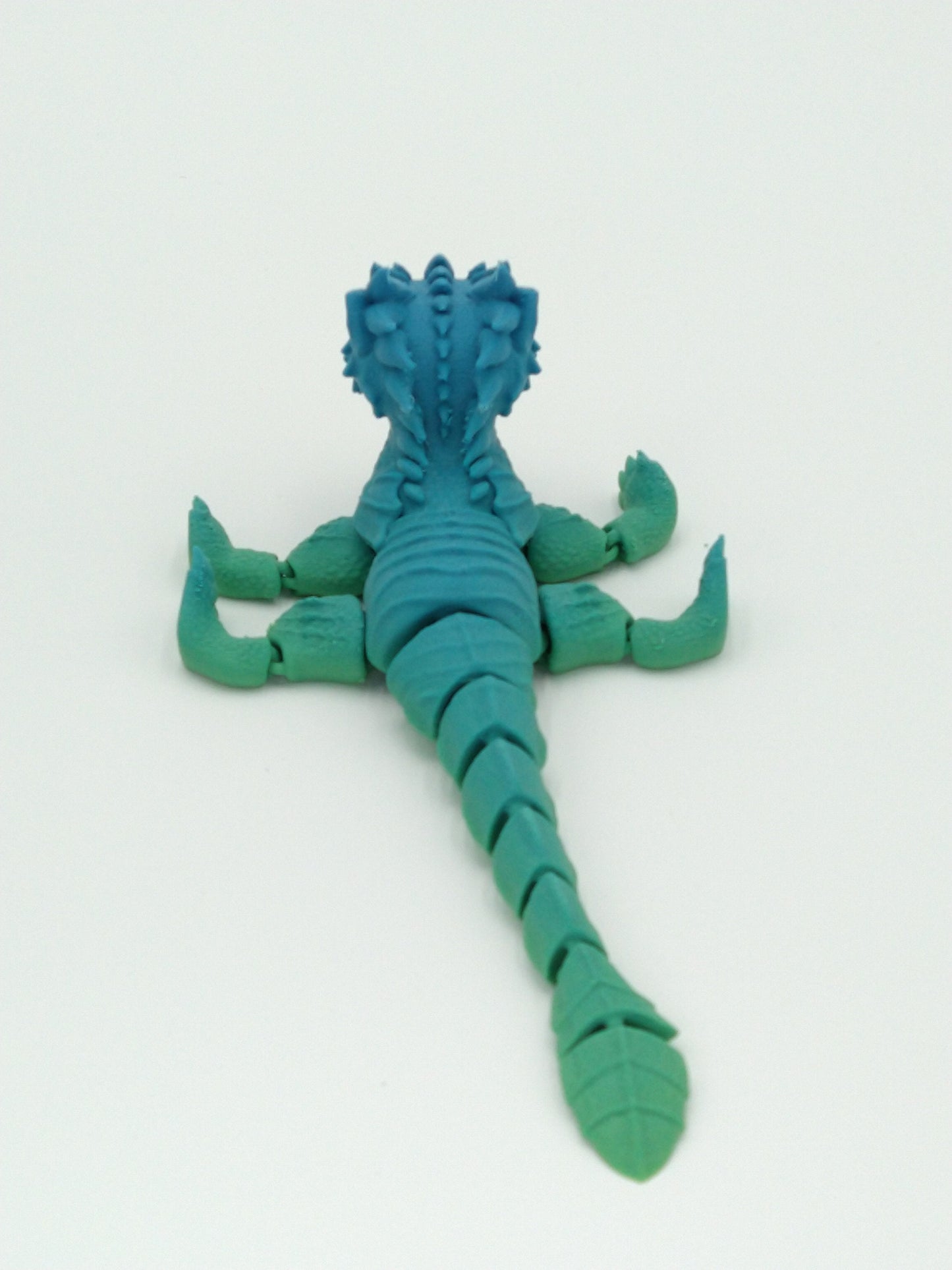 Articulated Cute Dragon Rainbow Colors PLA 7" 3D Printed Figure