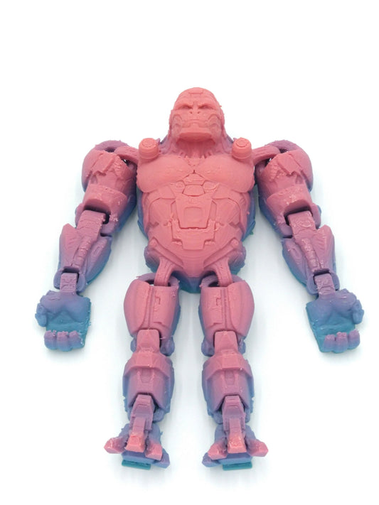 OPTIMUS PRIMAL Figure Articulated Flexi Rainbow Colors 6" 3D Printed Figure