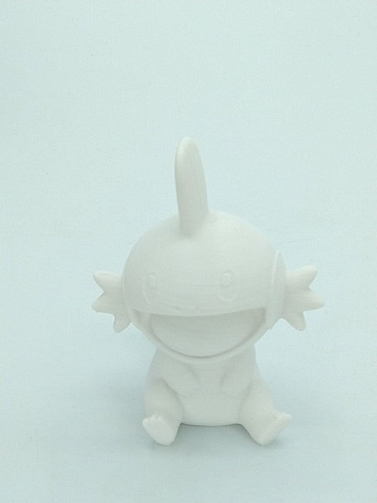 MUDKIP Pokemon Figure White 4" 3D PRINTED