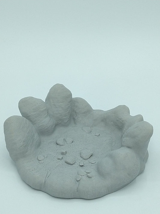Rocky Base for Action Figures 6"x6" Gray 3D PRINTED