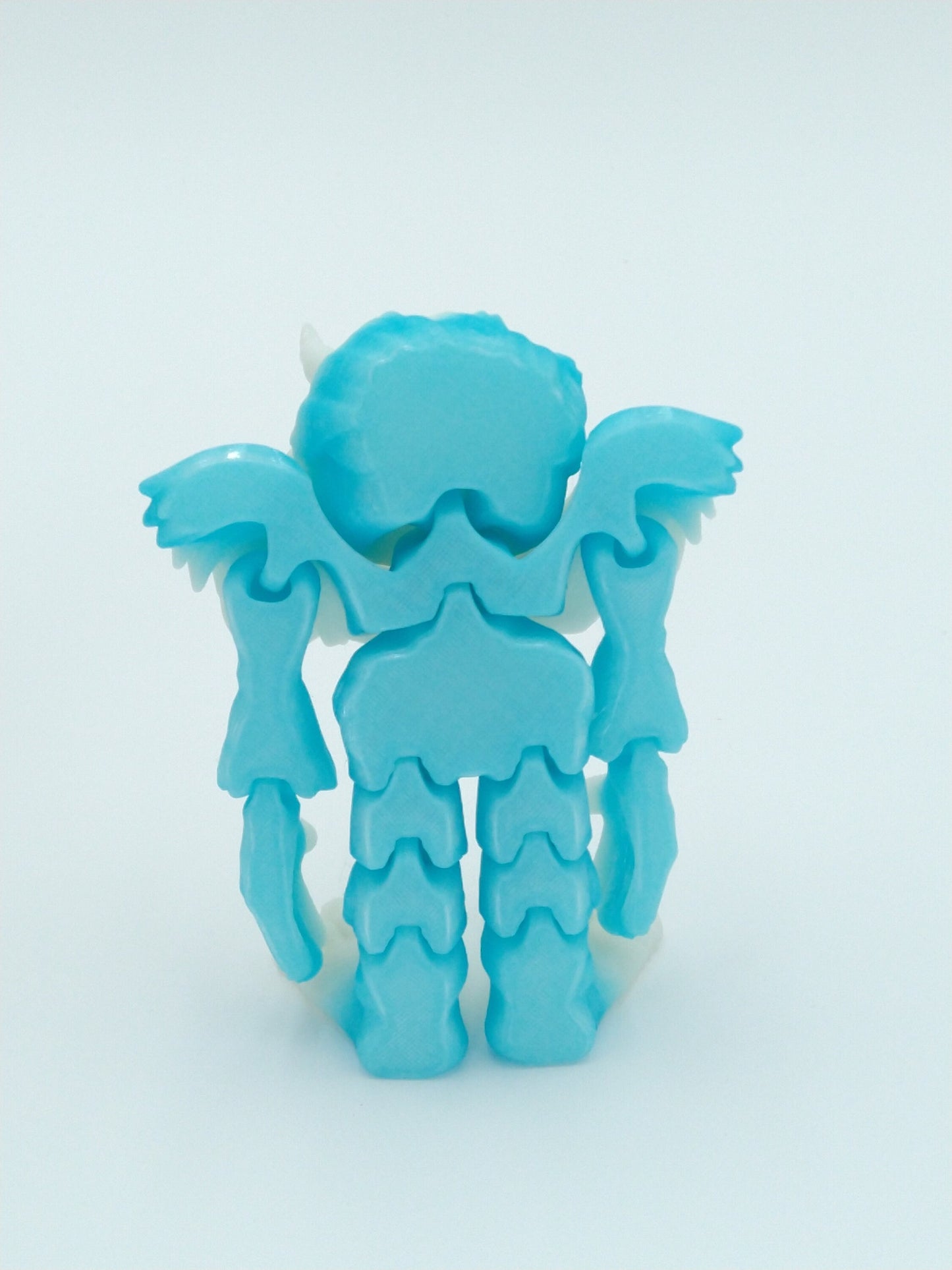 YETI Figure 5" Translucent Winter Rainbow PLA 3D Printed Flexi Factory