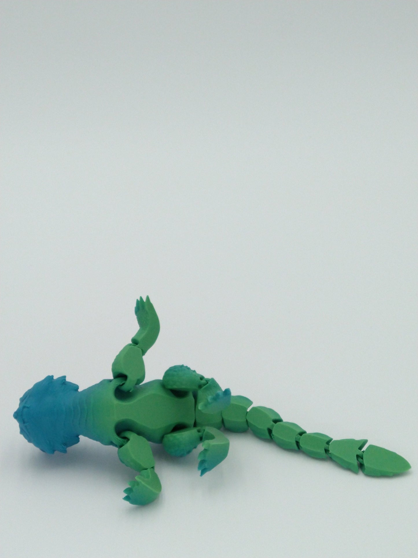 Articulated Cute Dragon Rainbow Colors PLA 7" 3D Printed Figure