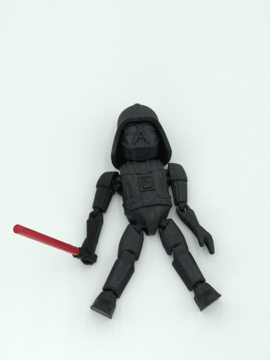 Star Wars DARTH VADER W/Red Lightsaber Articulated Flexi Figure 6" 3D Printed