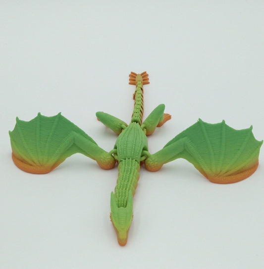 SYRAX Dragon Articulated Flexi Rainbow Colors 12" 3D Printed Figure