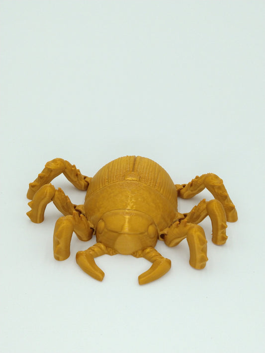 BEETLE Figure Articulated Flexi GOLD 6" 3D Printed Figure