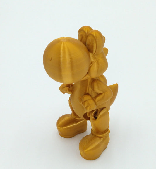 YOSHI Figure Articulated Flexi Gold 5" 3D Printed Figure