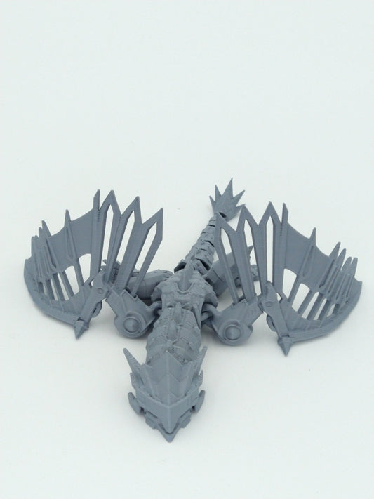 MECHA MECH DRAGON Miniature Tabletop D&D Figure Articulated Flexi 4" 3D Printed